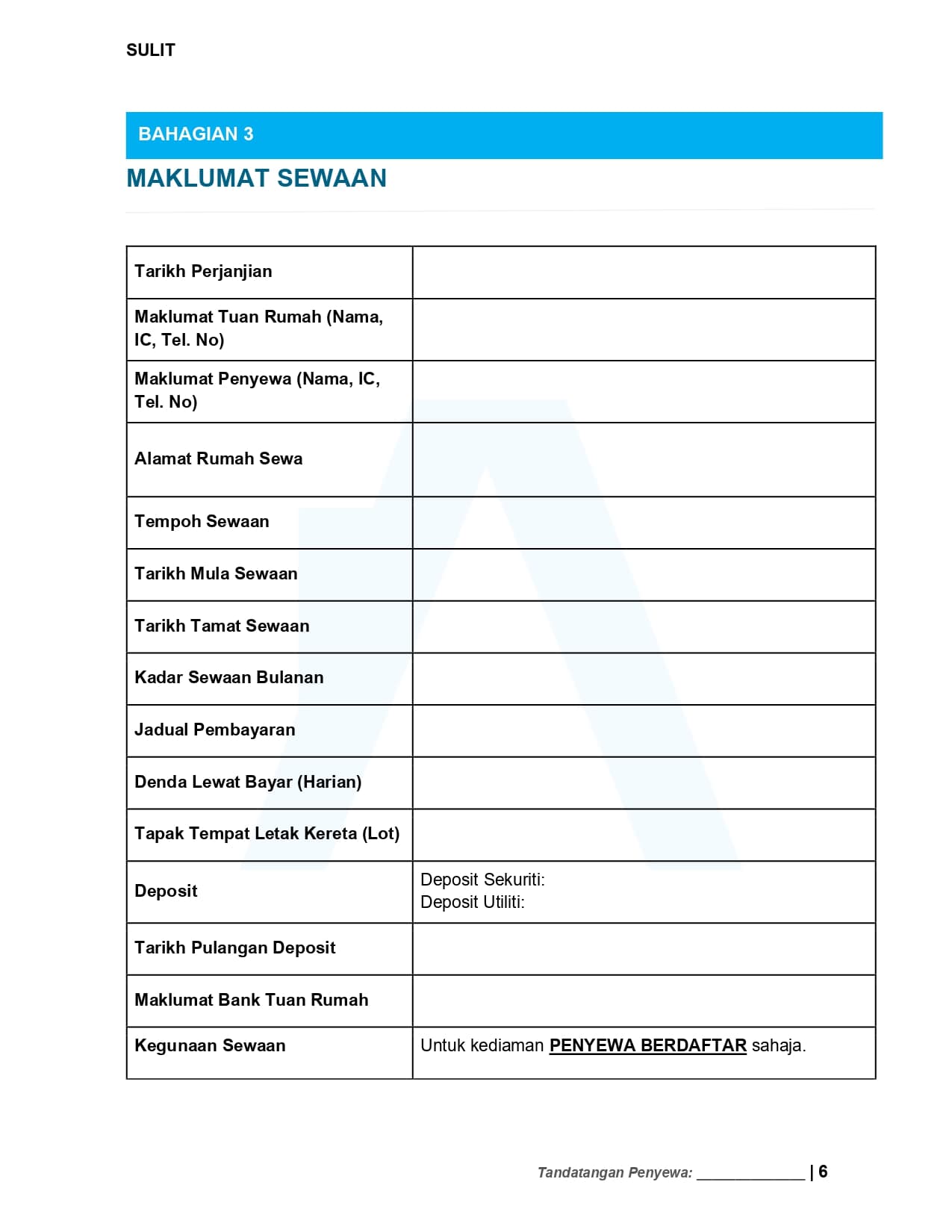 TERKINI 2021 Contoh Surat Perjanjian Sewa Rumah