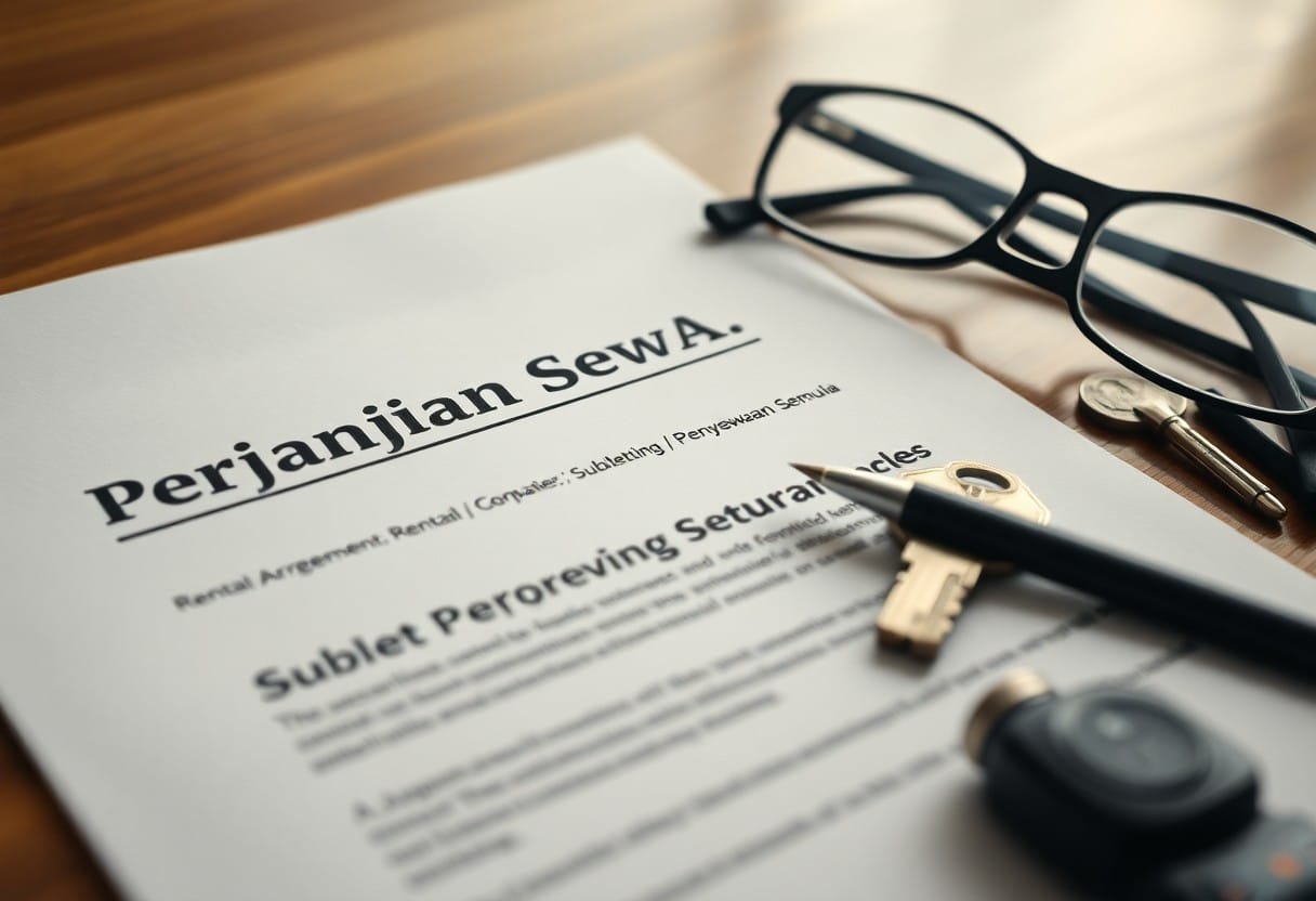 Laman Utama 1 masukkan klausa subletting dalam surat perjanjian sewa kqr