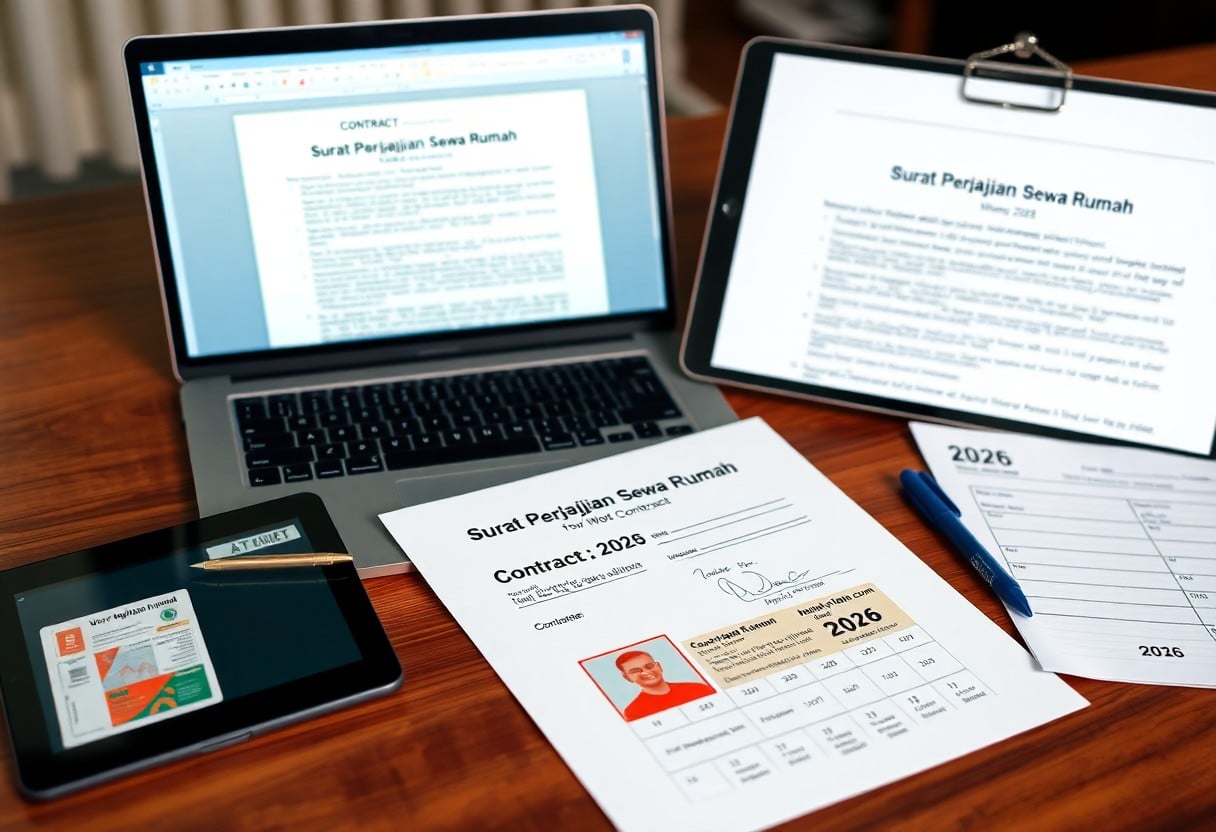 surat perjanjian sewa rumah word and pdf hai