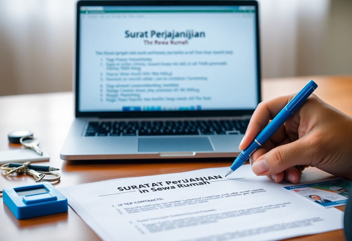 tulis surat perjanjian sewa rumah sendiri rtu